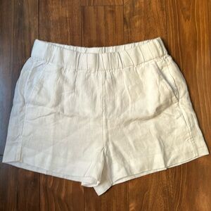NWT - White linen j crew shorts